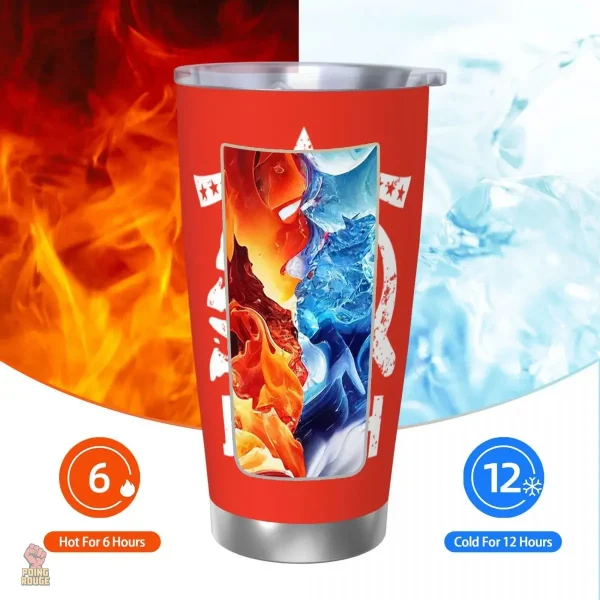 Mug isotherme en acier inoxydable de style soviétique