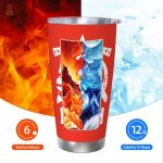 Mug isotherme au design communiste rouge vif