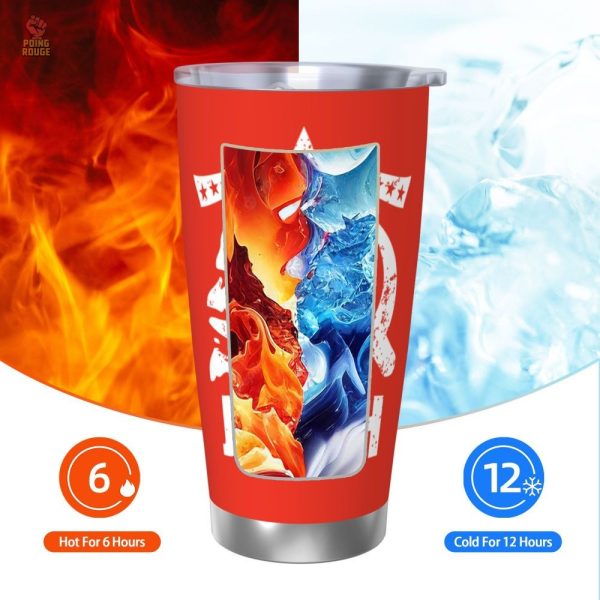 Mug isotherme au design communiste rouge vif