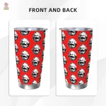 Mug rouge en acier inoxydable au design communiste