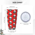 Mug isotherme avec motif Marx en rouge