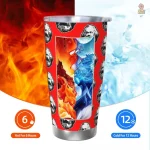 Mug isotherme rouge au style engagé et moderne