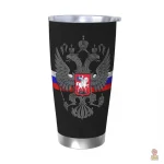 Mug isotherme Russie noir aigle impérial