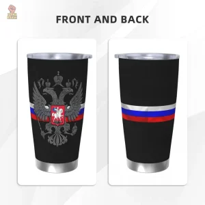 Aigle impérial sur mug isotherme noir