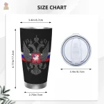 Mug en acier inoxydable design Russie
