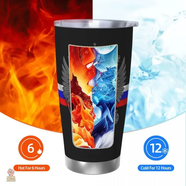 Design communiste sur mug isotherme noir