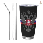 Mug noir avec aigle impérial stylisé