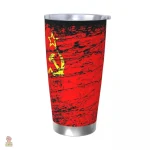 Mug isotherme rouge avec motif historique