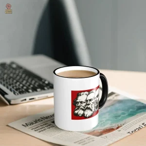 Mug communiste avec portraits de Marx et Engels