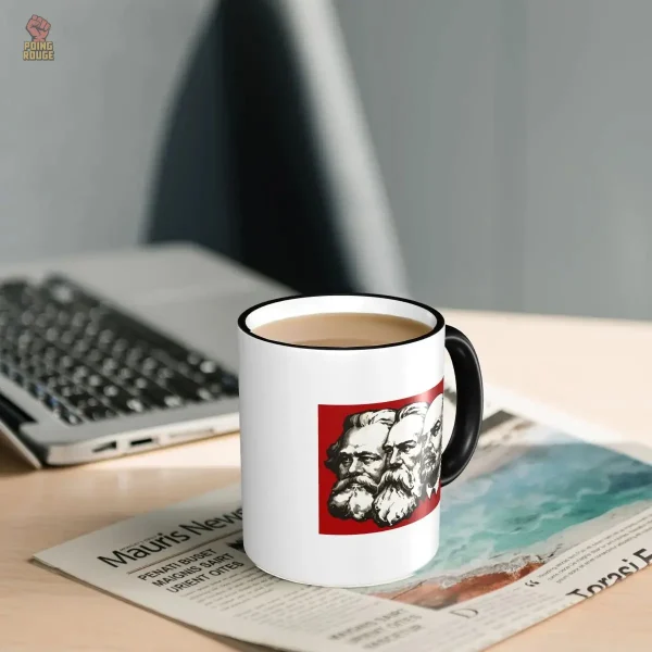 Mug communiste avec portraits de Marx et Engels