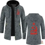 Parka longue avec motif faucille et marteau, esprit alternatif