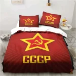 Parure CCCP en noir, style rétro avec faucille et marteau