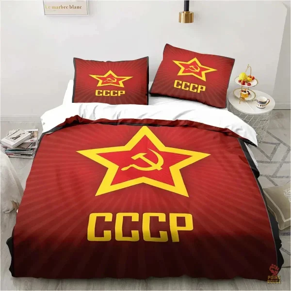 Parure CCCP en noir, style rétro avec faucille et marteau