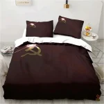 Linge de lit CCCP avec emblème doré