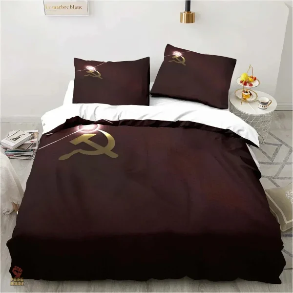 Ensemble de literie CCCP avec motif emblématique