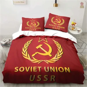 Parure de lit CCCP Soviet Union avec emblème or