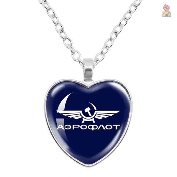 pendentif-collier-aeroflot-logo-sovietique-coeur-marine-1 Pendentif cœur marine Aeroflot avec logo soviétique