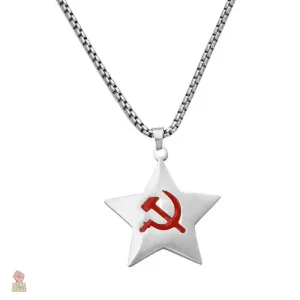 Pendentif Étoile Rouge communiste, symbole de solidarité