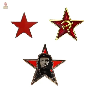Insigne Che Guevara en métal avec beret rouge