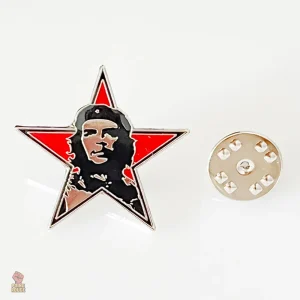 Insigne Che Guevara en métal, design beret doré argenté
