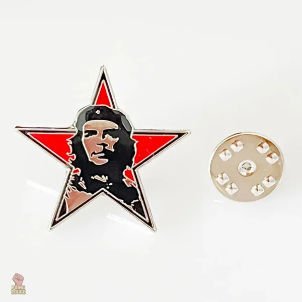 Insigne Che Guevara en métal, design beret doré argenté
