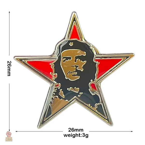 Pin's argenté doré représentant le portrait de Che Guevara