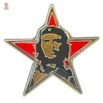 Badge en métal Che Guevara, style beret, finition brillante