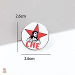 Badge Che Guevara, accessoire tendance en métal argenté