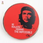 Élégant pin badge Che Guevara, finition dorée et ronde