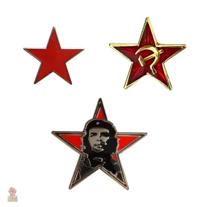 Insigne Che Guevara emblématique, métal émaillé, style révolutionnaire