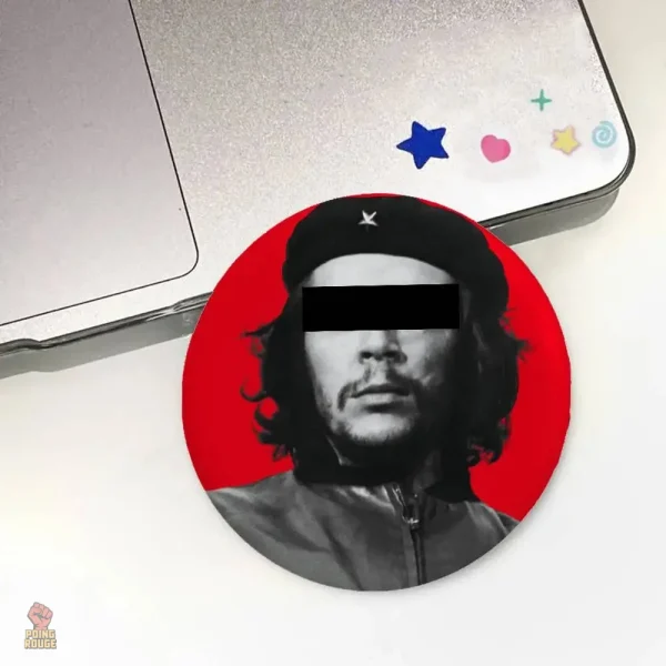 Macaron Che Guevara, motif rond et citation
