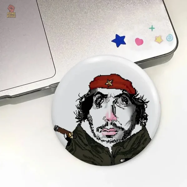 Badge Che Guevara macaron avec fond étoilé