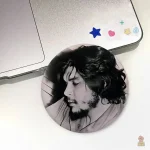 Broche ronde Che Guevara texte "Révolution