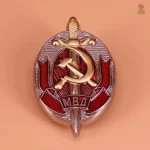 Pin badge MVD Ministère Intérieur soviétique, accessoire communiste