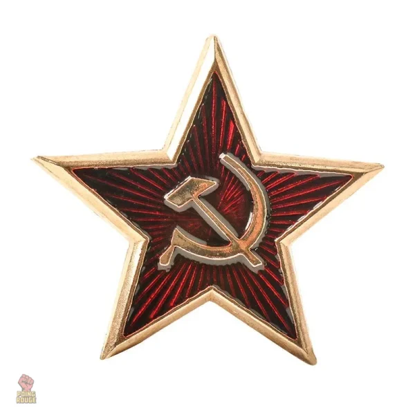 Pin décoratif communiste, étoile rouge, 3.5 cm