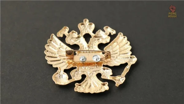 Accessoire vintage CCCP, pin étoile dorée, 3.5 cm