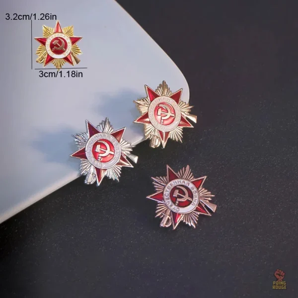 Accessoire historique CCCP, insigne 32mm en argent
