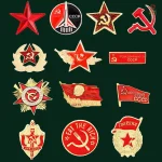 Pins représentant l'étoile dorée du communisme