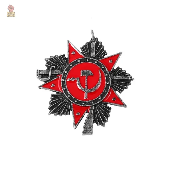 Pins en métal doré, style communiste KGB