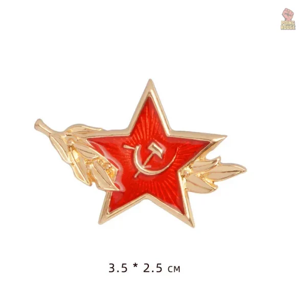 Broche symbolique du mouvement rouge