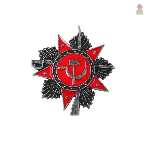 Éléments graphiques du pin communiste bicolore