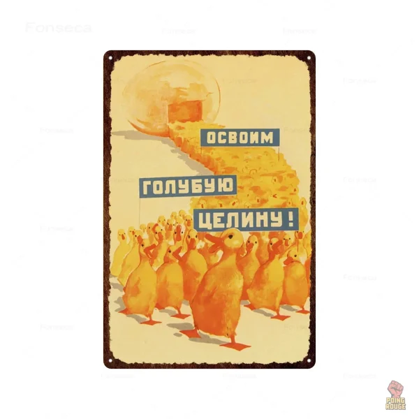Plaque métal vintage Aeroflot Europe Moscou - vue 2