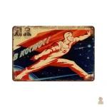 Plaque métal vintage Aeroflot Europe Moscou - vue 14