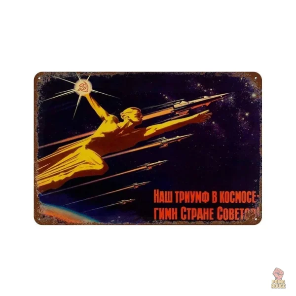 Plaque métal vintage Aeroflot Europe Moscou - vue 15