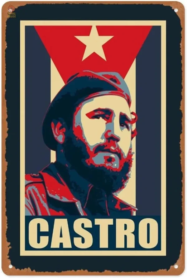 plaque-metal-fidel-castro-cuba-pop-art-vintage-retro-1 Plaque métal Fidel Castro vintage Pop Art Cuba