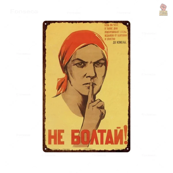 Affiche rétro Staline en métal