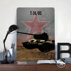 Plaque métal communiste T34 char soviétique