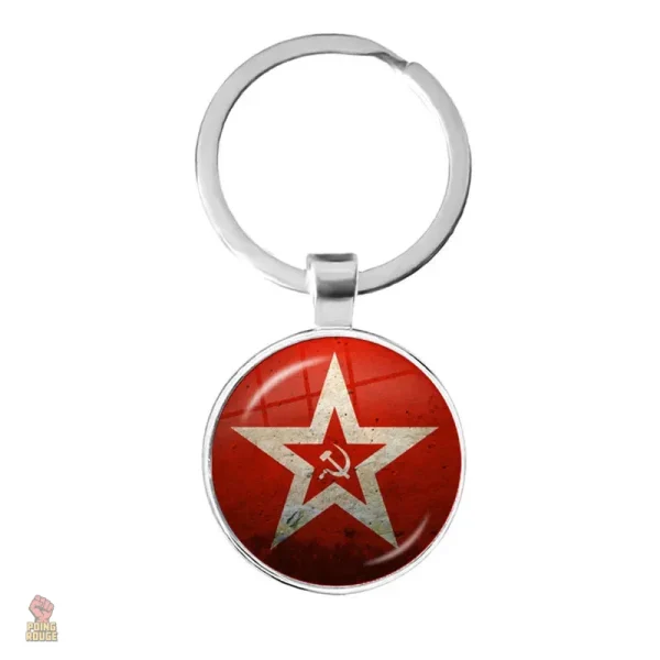 Porte-clés armoires URSS faucille marteau étoile bronze - vue 4