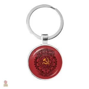 Porte-clés CCCP insigne punk rock faucille marteau argent