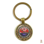 Porte-clés CCCP insigne punk rock faucille marteau argent - vue 17